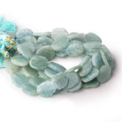 14-16mm Aquamarine Straight Drill Slice Beads 8 inch 13 pieces - Beadsofcambay.com