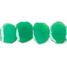 14-16mm Green Onyx Plain Free Form Beads 8 inch 15 pieces - Beadsofcambay.com