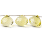 14-16mm Lemon Quartz Faceted Candy Kiss Beads 7 inch 11 pieces - Beadsofcambay.com