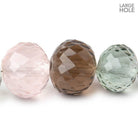 14-16mm Multiple Quartz Concave Large Hole Faceted Rondelles 6 Beads AAA - Beadsofcambay.com