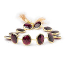 14-16mm Vermeil Bezel Rhodolite Garnet Faceted Nuggets 8 inch 12 Beads - Beadsofcambay.com