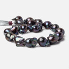 14-17mm Peacock Ultra Baroque Freshwater Pearls 17 inch 19 pcs .8mm drill hole AAA - Beadsofcambay.com