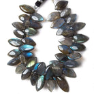 14 -20mm Labradorite Plain Marquise Beads 8 inch 43 pieces - Beadsofcambay.com