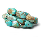 14-20mm Persian Turquoise Plain Nugget Beads 18 inch 27 beads - Beadsofcambay.com