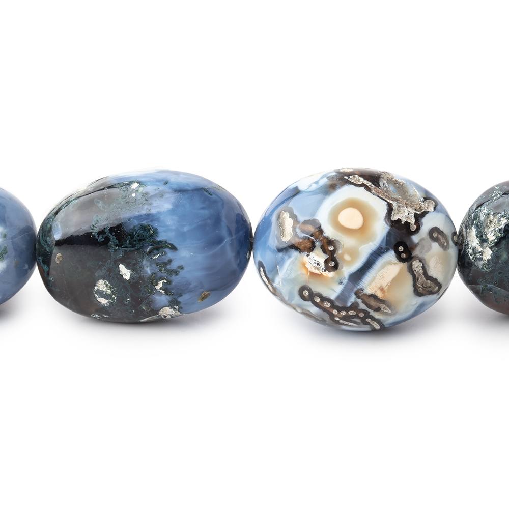 14-23mm Owyhee Blue Opal Plain Nugget Beads 21 inch 28 pieces AAA - Beadsofcambay.com
