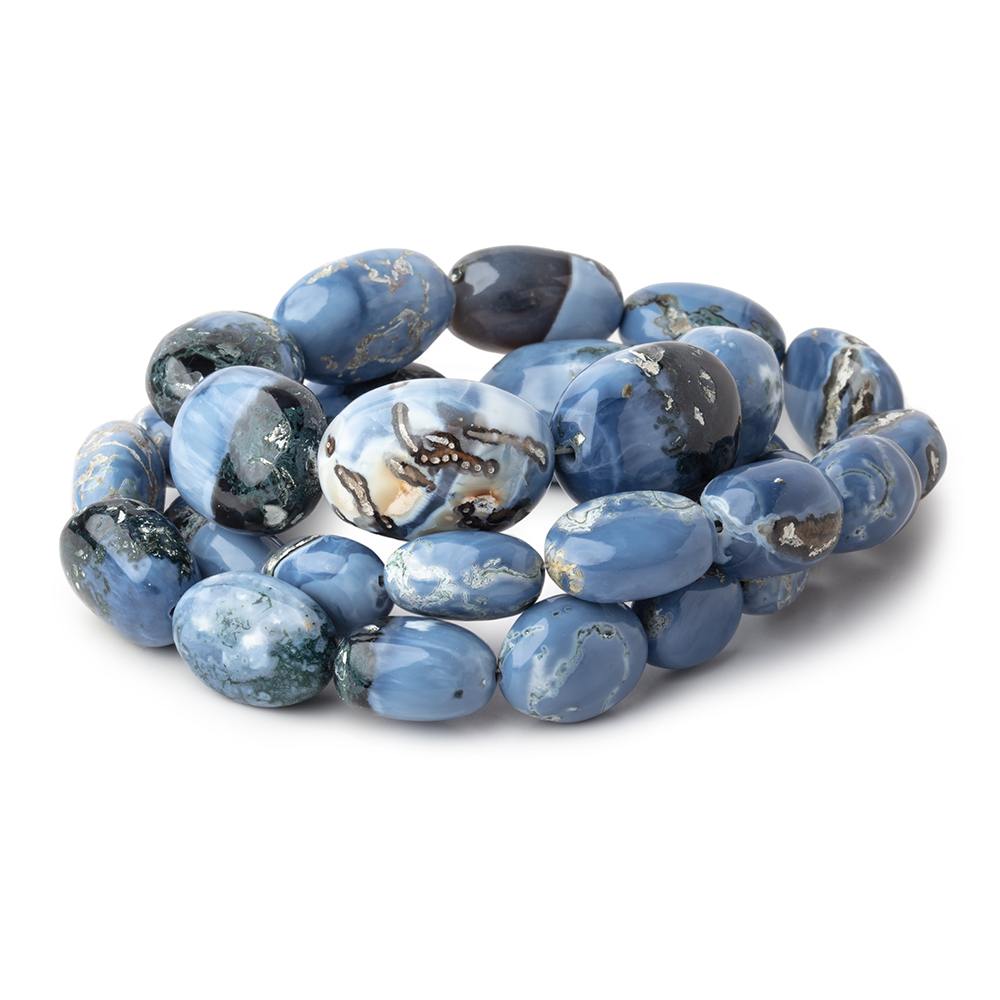 14-23mm Owyhee Blue Opal Plain Nugget Beads 21 inch 28 pieces AAA - Beadsofcambay.com