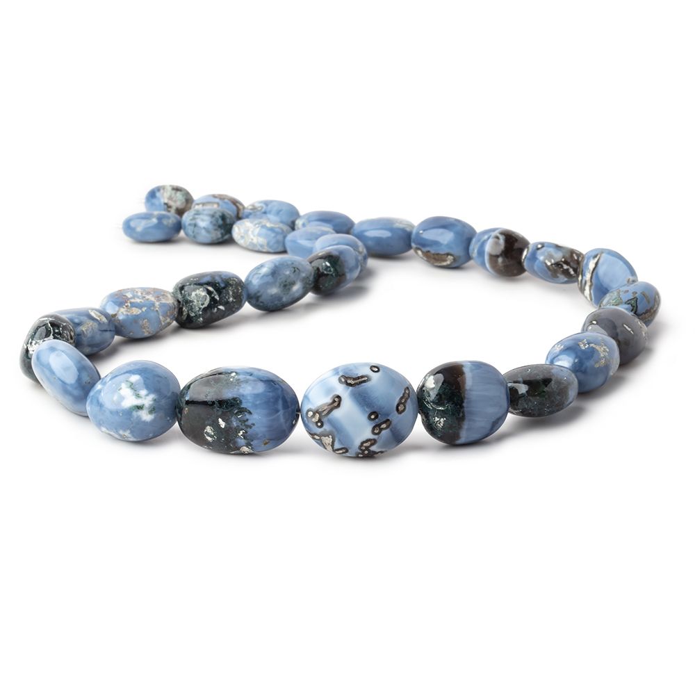 14-23mm Owyhee Blue Opal Plain Nugget Beads 21 inch 28 pieces AAA - Beadsofcambay.com