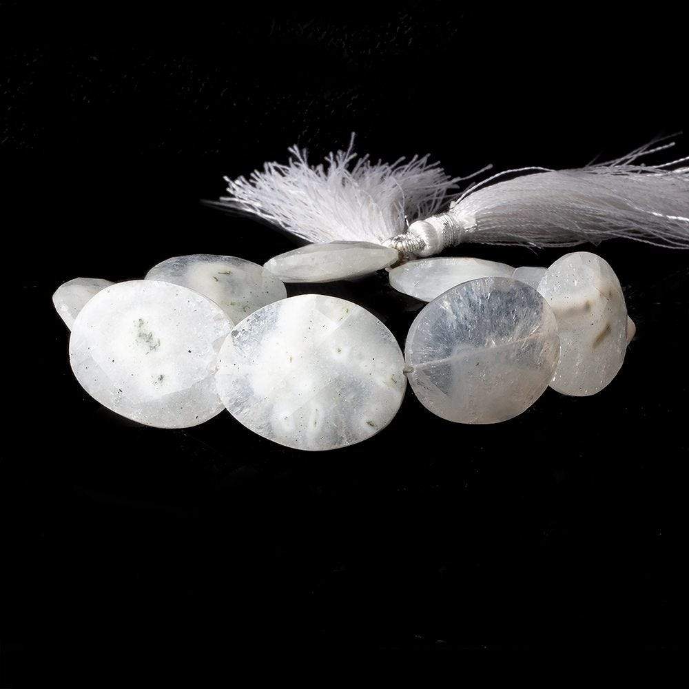 14-25mm Peacock Solar Quartz Straight Drilled Faceted Ovals 8.5 inch 9 pieces - Beadsofcambay.com