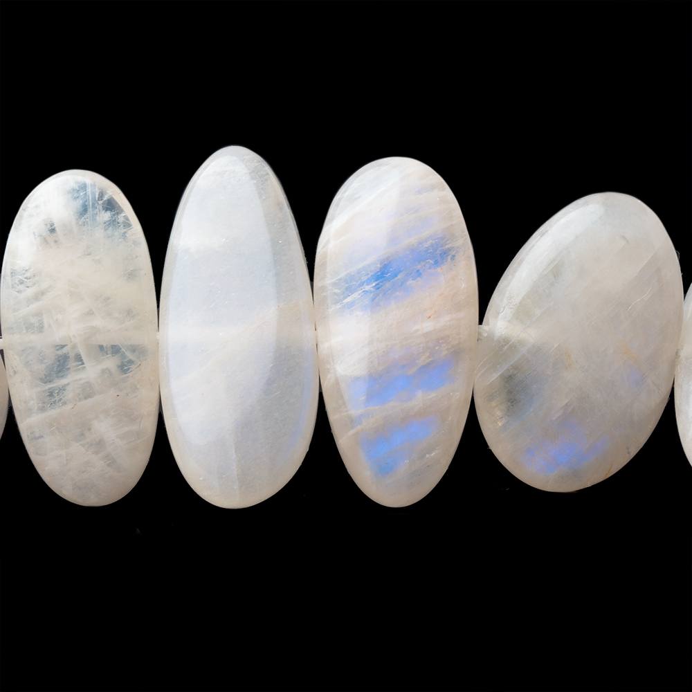 14-31mm Peach Rainbow Moonstone Plain Nugget Beads 16 inch 32 pieces - Beadsofcambay.com