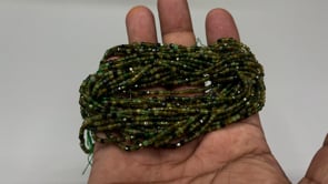 Beadsofcambay 2.5mm Green Tourmaline Micro Faceted Cube Beads 15.5 inch 180 pieces