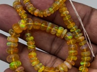 Beadsofcambay Ethiopian Opal Plain Rondelle Beads
