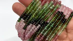 Beadsofcambay 5mm Afghani Tourmaline Plain Rondelle Beads 18 inch 142 pieces AAA Thumbnail