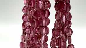 BeadsofCambay 5x4-8x6mm Pink Tourmaline Plain Oval Beads 18 inch 81 pieces AAA