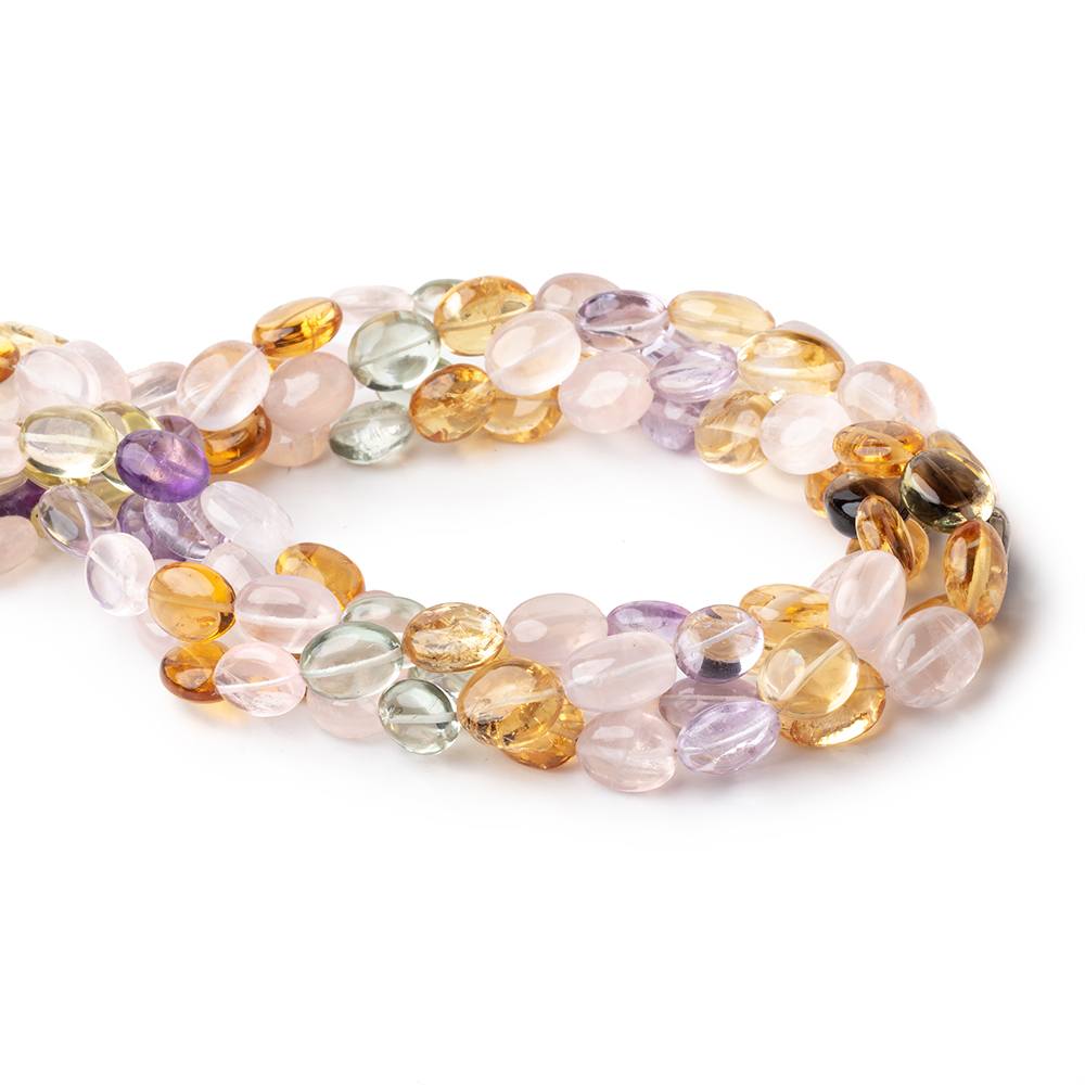 10x9-14x10mm Multi-Gemstone plain nugget beads 16 inch 32 pieces A - BeadsofCambay.com