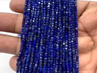 Beadsofcambay 2.2mm Lapis Lazuli Micro Faceted Cube Beads 12.25 inch 140 pieces View 1