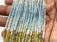 Beadsofcambay 2.5mm Multi Color Beryl Micro Faceted Cube Beads 12.5 inch 128 pieces View 1