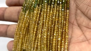 Beadsofcambay 2.2mm Multi Color Tourmaline Micro Faceted Cube Beads 12.5 inch 140 pieces View 1