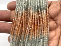 Beadsofcambay 2.5mm Madagascar Sunstone Micro Faceted Cube Beads 12.5 inch 126 pieces View 1