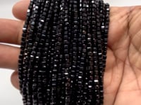 3mm Black Spinel Micro Faceted Cube Beads 12.5 inch 106 pieces view 3