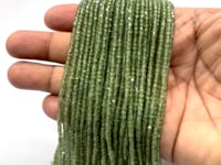 Beadsofcambay 2.2mm Green Apatite Micro Faceted Cube Beads 12.5 inch 138 pieces View 1