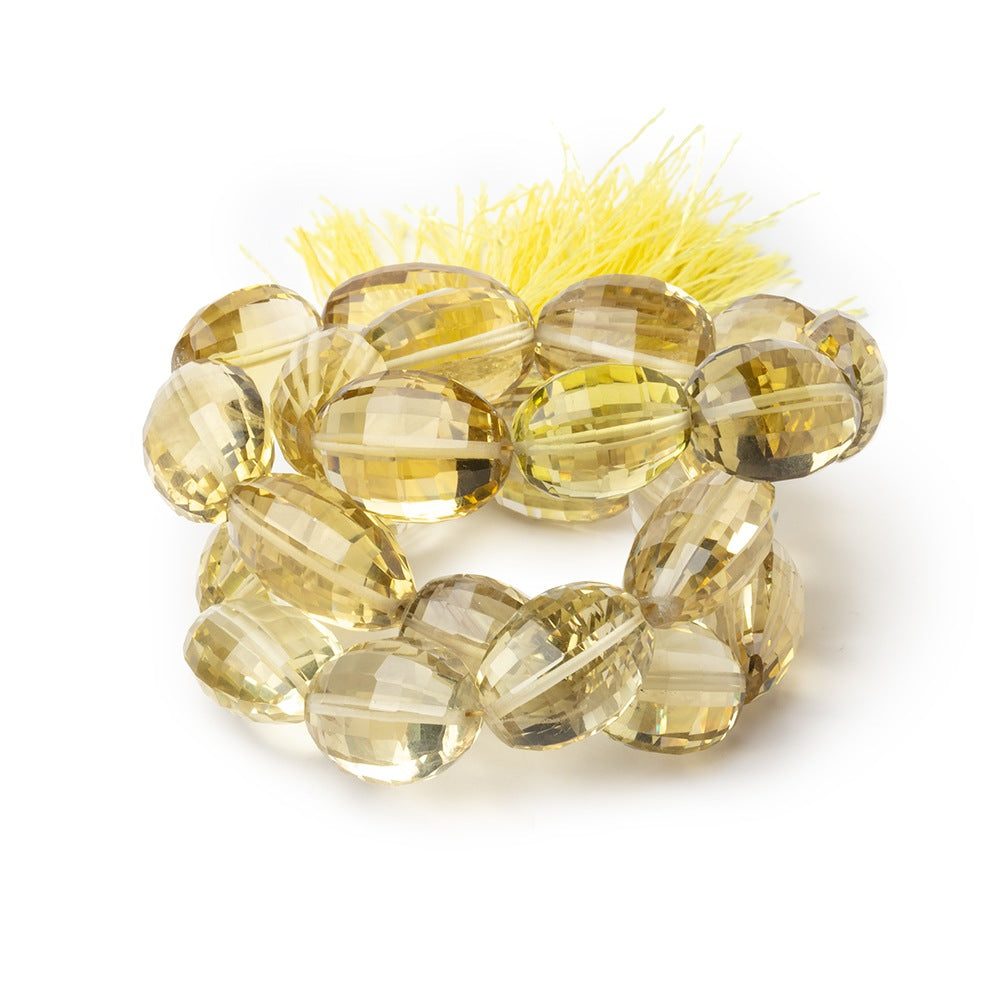 15x12-19x14mm Lemon Quartz Faceted Ovals 16 inch 25 beads AAA - BeadsofCambay.com