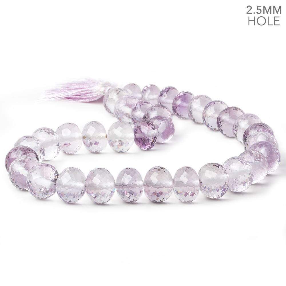 14.5-16mm Amethyst large hole Faceted Rondelle Beads 16 inch 33 pieces AA - Beadsofcambay.com