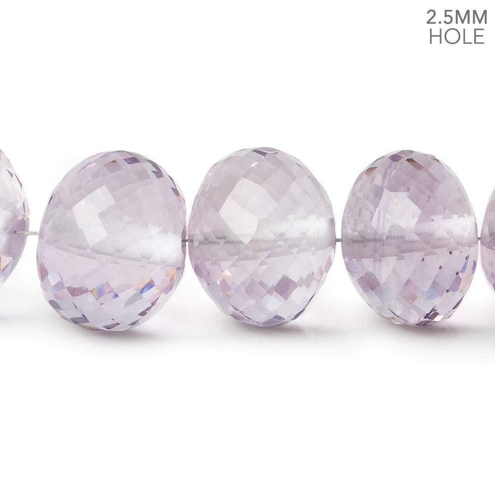 14.5-16mm Amethyst large hole Faceted Rondelle Beads 16 inch 33 pieces AA - Beadsofcambay.com
