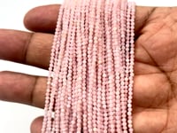 Beadsofcambay 2mm Pink Peruvian Opal Micro Faceted Round Beads 12.5 inch 162 pieces