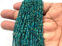 Beadsofcambay 2mm Chrysocolla Micro Faceted Round Beads 12.5 inch 168 pieces