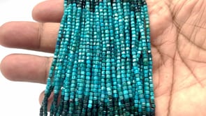 Beadsofcambay 2.2mm Chrysocolla Micro Faceted Cube Beads 12.5 inch 138 pieces Thumbnail