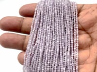 Beadsofcambay 2.2mm Kunzite Micro Faceted Round Beads 12.25 inch 166 pieces