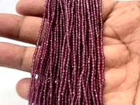Beadsofcambay 2mm Malaia Garnet Micro Faceted Round Beads 13 inch 178 pieces View 1