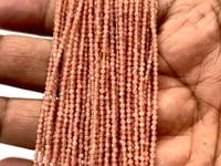 Beadsofcambay 1.8mm Rhodocrosite Micro Faceted Round Beads 12.5mm 192 pieces