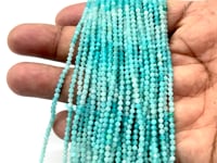 Beadsofcambay 2.5mm Shaded Amazonite Micro Faceted Round Beads 12.5 inch 130 pieces Thumbnail
