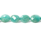 14.5x11-17x11mm Amazonite Straight Drilled Faceted Oval Beads 8 inch 12 pieces - Beadsofcambay.com