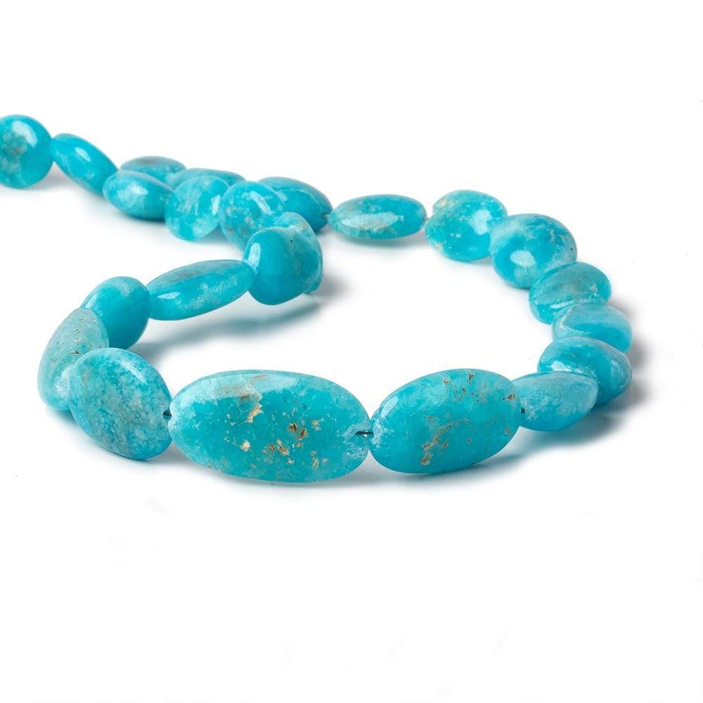 14.5x11-28x15mm Hemimorphite plain nuggets 16 inch 23 beads - Beadsofcambay.com