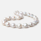 14.5x12-19x15mm Off White Ultra Baroque Freshwater Pearls 16 inch 24 pcs - Beadsofcambay.com