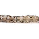 14.5x6-22x7mm Smoky Quartz concave faceted tubes 15 inch 22 beads AAA - Beadsofcambay.com