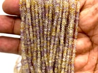 BeadsofCambay 2.5-3.5mm Ametrine faceted rondelle beads 13.5 inch 250 pieces