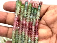 Beadsofcambay 5mm Afghani Tourmaline Faceted Rondelle Beads 14 inch 109 pieces A View 1