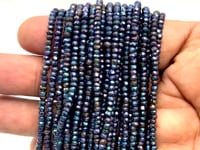 Beadsofcambay 3mm Peacock Mystic Spinel Faceted Rondelle Beads 13 inch 150 pieces View 1