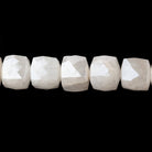 Beadsofcambay 8x8mm Silverite Sapphire faceted Cube beads 8 inch 26 pcs A View 1