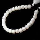 Beadsofcambay 8x8mm Silverite Sapphire faceted Cube beads 8 inch 26 pcs A