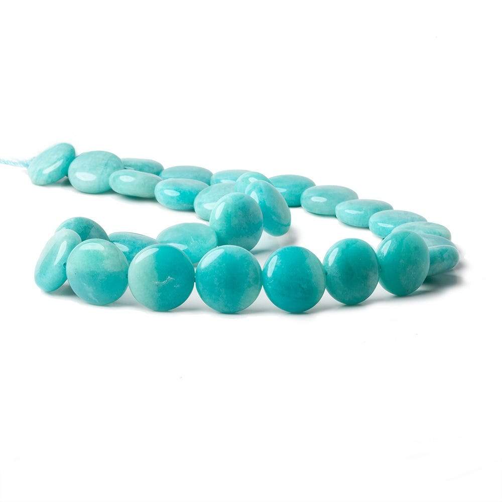 14mm Amazonite plain coin beads 15.5 inch 29 pieces AA - Beadsofcambay.com