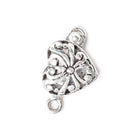 14mm Antiqued Sterling Silver Box Clasp Filigree Heart 1 piece - Beadsofcambay.com