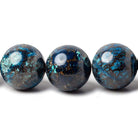 14mm Chrysocolla plain rounds 16 inch 29 beads AA - Beadsofcambay.com