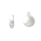 14mm Sterling Silver plated Box Clasp Plain Round Design 1 piece - Beadsofcambay.com