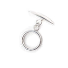 14mm Sterling Silver Toggle Brushed Marquise Design 1 piece - Beadsofcambay.com