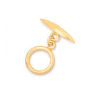 14mm Vermeil Toggle Brushed Marquise Design 1 piece - Beadsofcambay.com