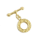 14mm Vermeil Toggle Round 1 piece - Beadsofcambay.com